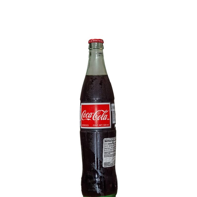 Mexican Coke 1/2 Liter Glass Bottle.