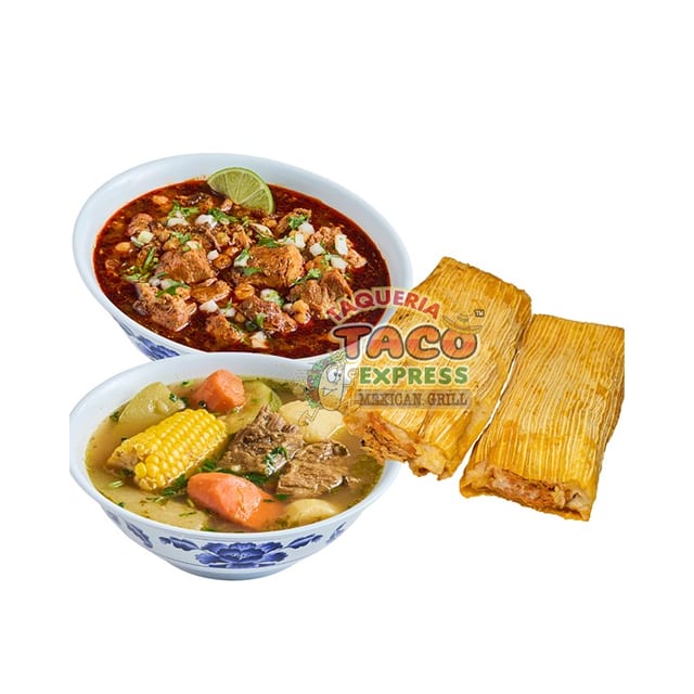 Soup of the Day + 2 Tamales.