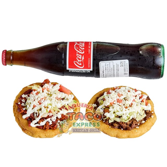 2 Sopes with a Large Drink.
