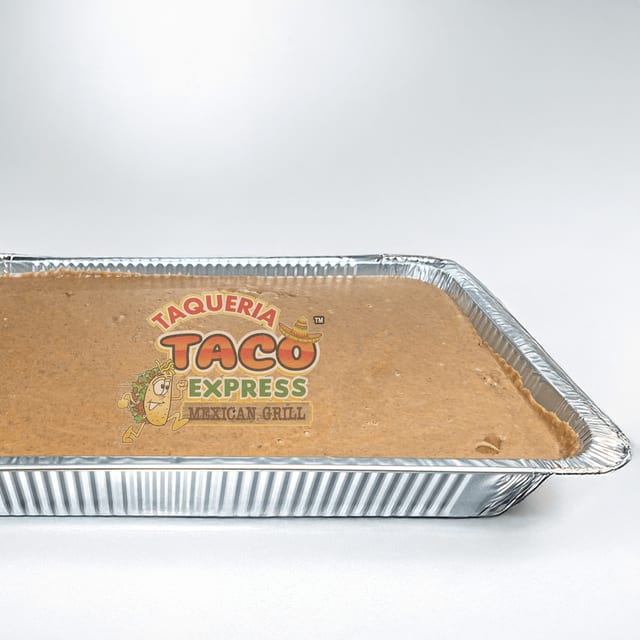 Party Size Tray of Refried Beans.