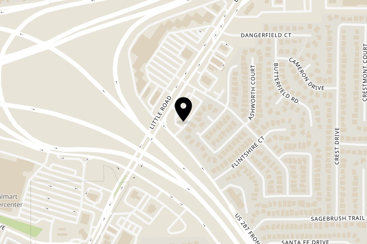 Map showing the location of Taqueria Taco Express Little Rd on 4901 Little Rd in Arlington